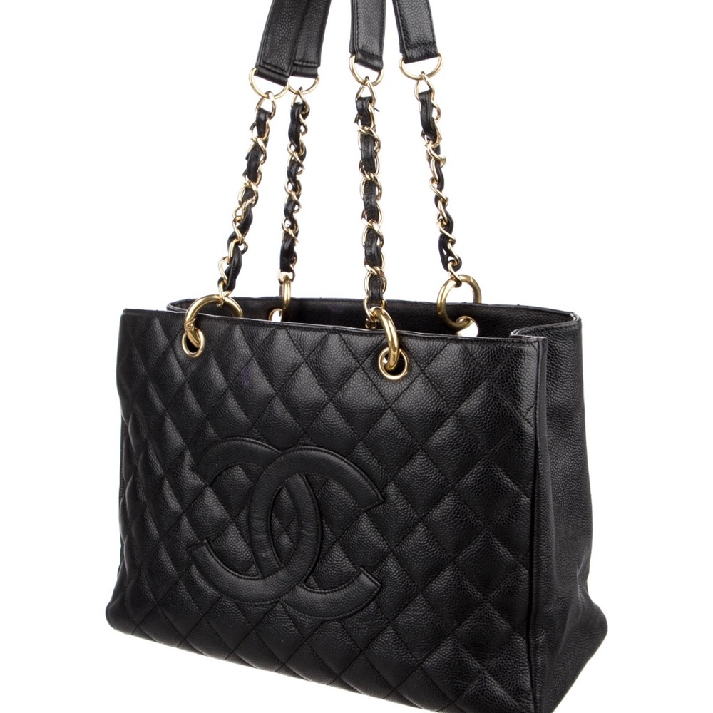 Chanel Caviar Leather Shopping Tote